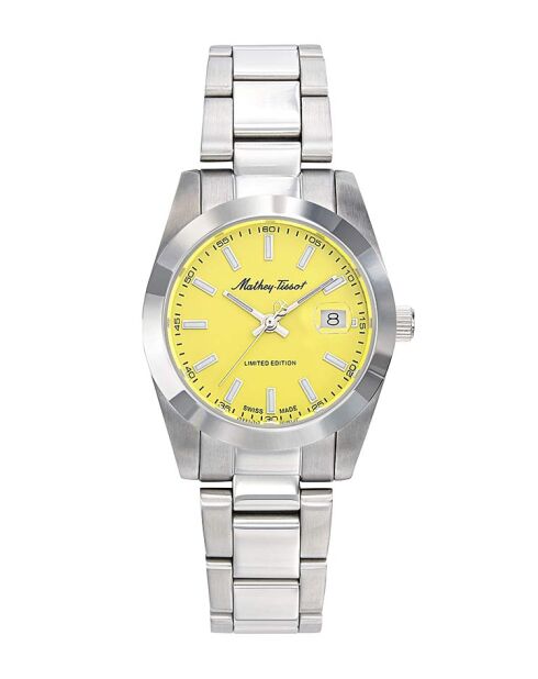 Montre Femme Quartz Swiss Made RONDA 585 H3 en Acier argentée