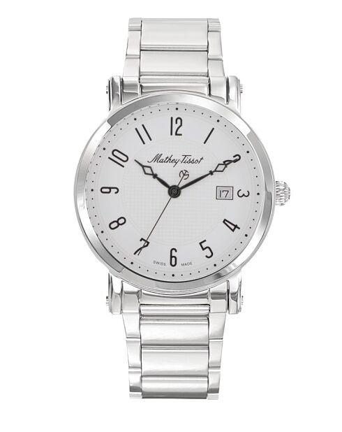 RONDA 505 h3 Quartz herenhorloge van Zwitserse makelij in zilverstaal