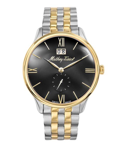 RONDA 6004B Orologio svizzero da uomo al quarzo in acciaio bicolore argento/oro