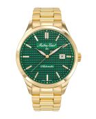 Orologio da uomo automatico Claro 888 in acciaio dorato