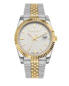 Montre Homme Quartz Swiss Made RONDA 515 H3 en Acier Bicolor argenté/doré
