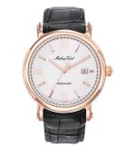 Swiss Made Automatic STP 1-11 Herrenuhr aus braunem Leder