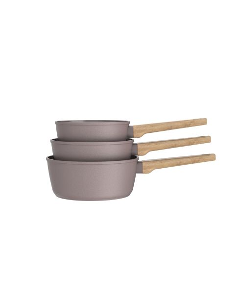 3 casseroles en acier - D.16/18/20 cm