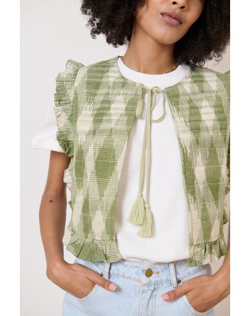 Velma kaki mouwloos vest