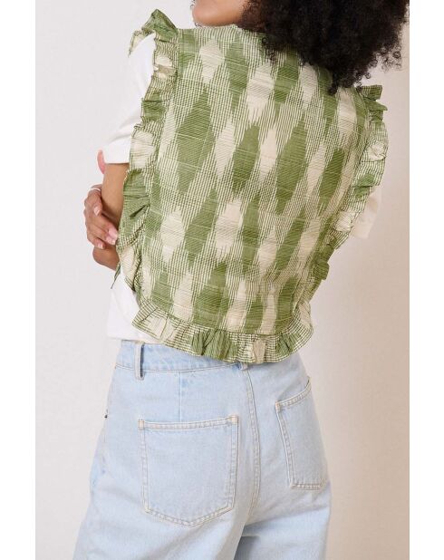 Velma kaki mouwloos vest