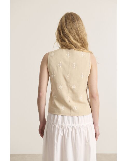 Gilet senza maniche beige Vic