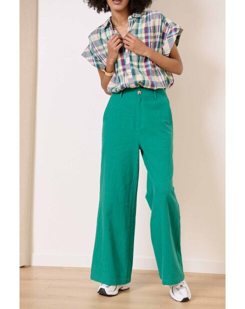Pantalon Victorine turquoise