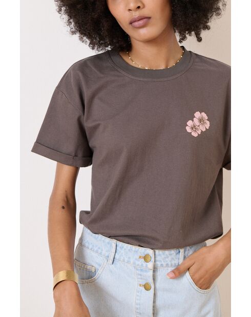 T-shirt viola antracite