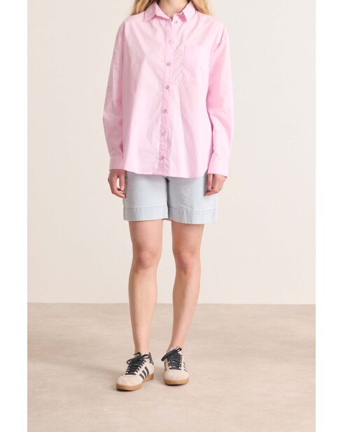 Roze T-shirt met rood