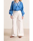 Vera elektrische blauwe blouse