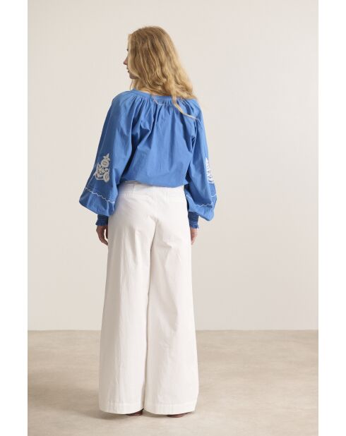 Vera elektrische blauwe blouse