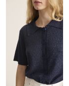 Polo boutonné en Maille Silas marine