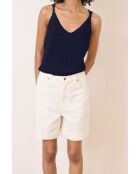 Marineblaues Girolle-Strickoberteil