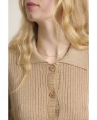 Polo boutonné en Maille Silas doré