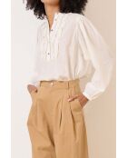 Ecrufarbene Bluse Veronica