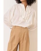 Ecrufarbene Bluse Veronica