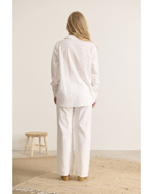 Ecrufarbene Bluse Veronica