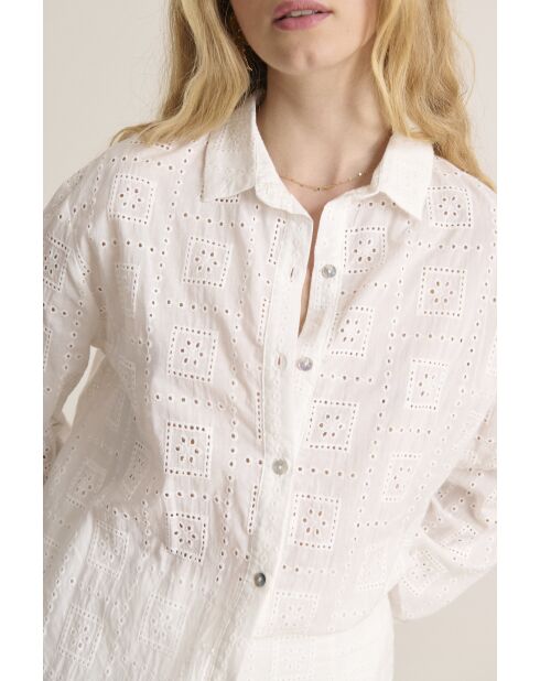 Ecrufarbene Bluse Veronica