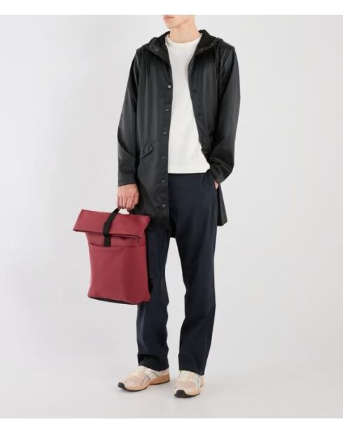 Lange zwarte regenjas van Melanie