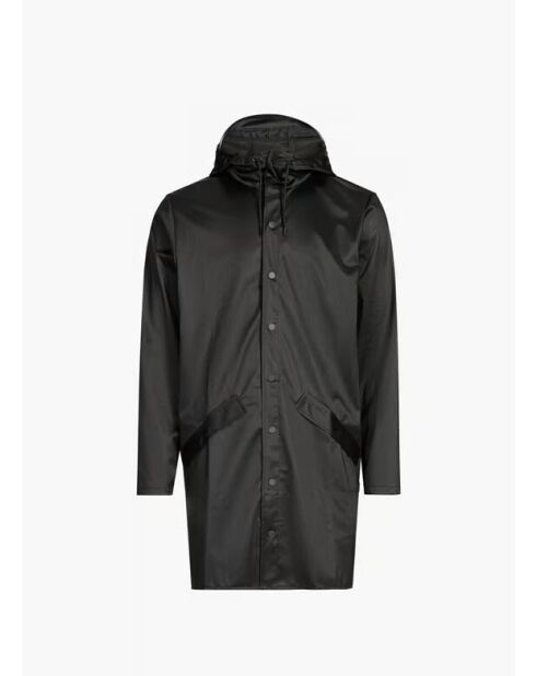 Lange zwarte regenjas van Melanie