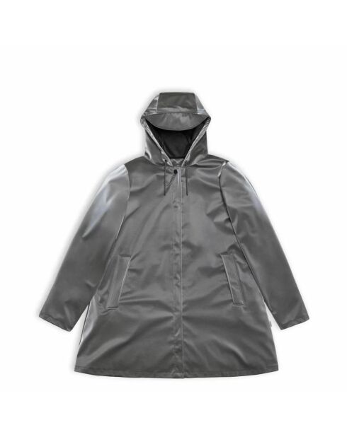 Impermeabile Curve Long W3 grigio metallizzato