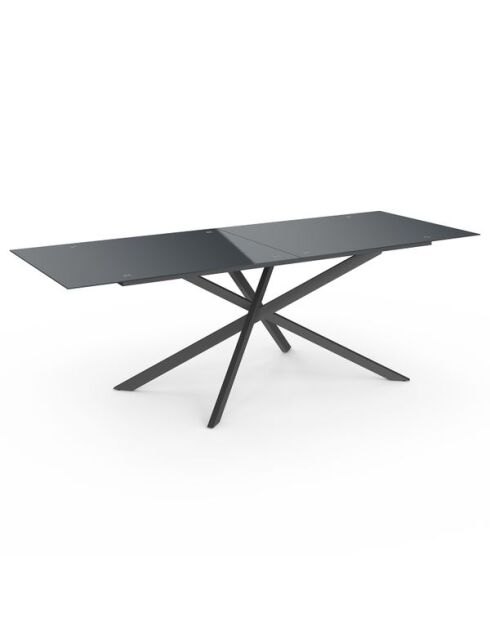 Spinnen-Gartentisch aus gehärtetem Glas und Metall - 240 cm