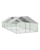 Enclos grillagé pour poules 24m² - 3x8m