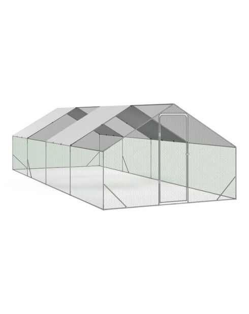 Enclos grillagé pour poules 24m² - 3x8m