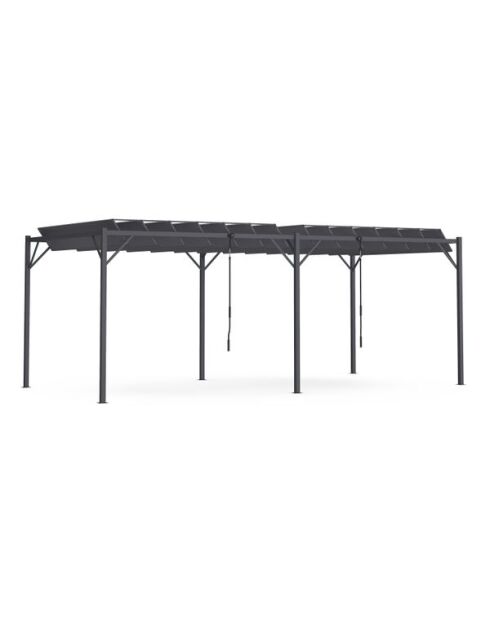 Pergola Venice con tetto a lamelle orientabili grigio - 3x6m
