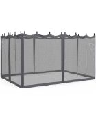 4 muskietennetten voor Marina pergola met bevestigingshaken - 3x4m