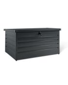Graue Gartenbox aus Metall - 870L - 147x86x82 cm