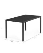 Menorca 6-Sitzer-Gartenmöbel aus Textilene und gehärtetem Glas 6 Sitze Anthrazitgrau - 51,5x68x84 cm