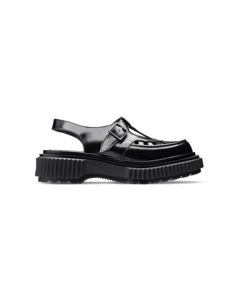 Zwarte babysandalen van kalfsleer