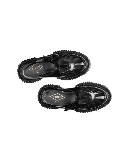 Zwarte babysandalen van kalfsleer