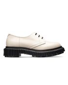 Derbies à lacets en cuir de veau ivoires