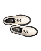 Derbies à lacets en cuir de veau ivoires