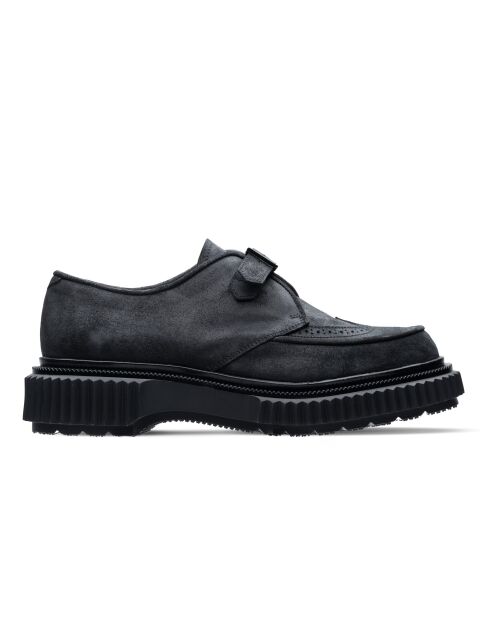 Derbies à boucle en cuir suédé noires