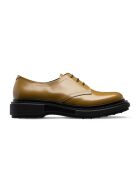 Derbies à lacets en cuir de veau moutardes