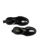 Bottes Chelsea montantes en cuir noires