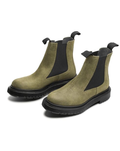 Chelsea-Stiefel aus Veloursleder in