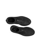 Bottes à fermeture éclair en cuir suédé noires