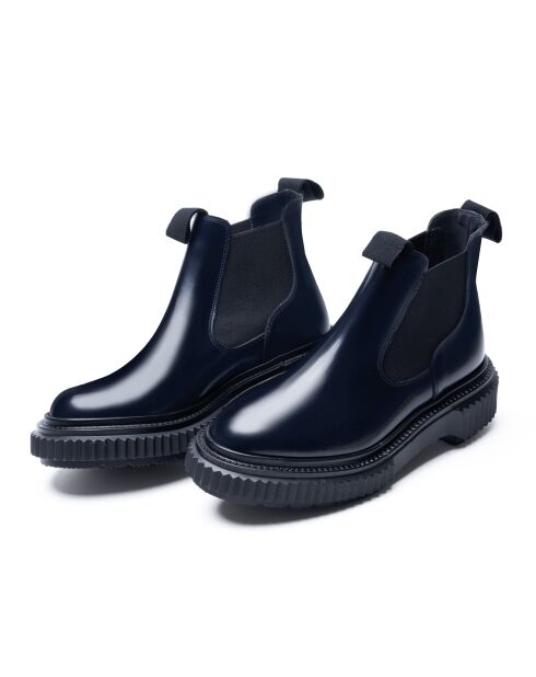 Bottes Chelsea en cuir de veau nuit