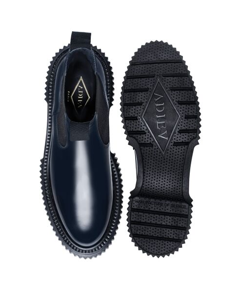 Bottes Chelsea en cuir de veau nuit