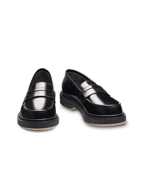 Mokassins aus schwarzem Kalbsleder