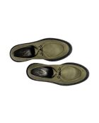 Derbies à lacets en cuir suédé kaki