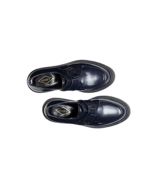 Derbies à boucle en cuir de veau nuit