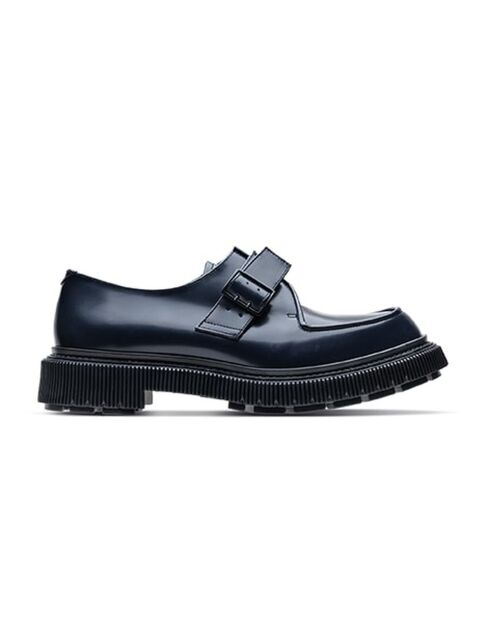 Derbies à boucle en cuir de veau nuit