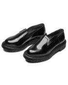 Schwarze Pantoffeln aus Kalbsleder