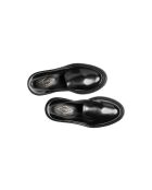 Schwarze Pantoffeln aus Kalbsleder