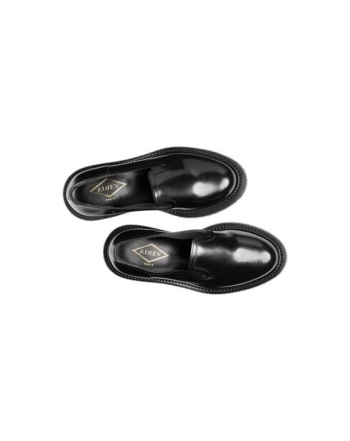 Schwarze Pantoffeln aus Kalbsleder